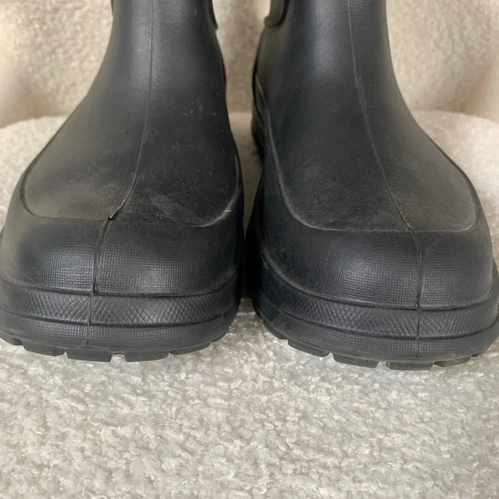 Crocs Allcast Rain Boots Black Mens 9 Rubber Waterproof Slip On Pull On Rainboot